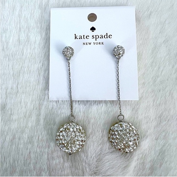 Kate Spade Silver Razzle Dazzle Linear Drop Earrings - Picture 4 of 5